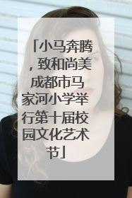 小马奔腾，致和尚美 成都市马家河小学举行第十届校园文化艺术节