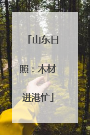 山东日照：木材进港忙