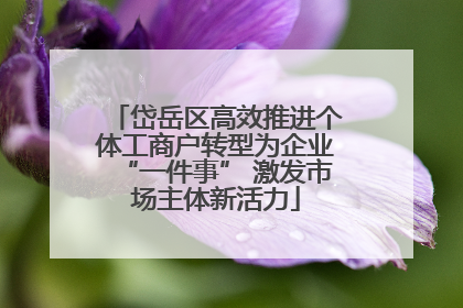 岱岳区高效推进个体工商户转型为企业“一件事” 激发市场主体新活力