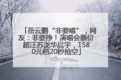 岳云鹏“非要唱”，网友：非要挣！演唱会票价超汪苏泷华晨宇，1580元档20秒抢空