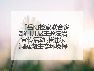 岳阳检察联合多部门开展主题法治宣传活动 推进东洞庭湖生态环境保护工作
