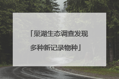 巢湖生态调查发现多种新记录物种