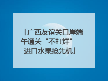 广西友谊关口岸端午通关“不打烊” 进口水果抢先机