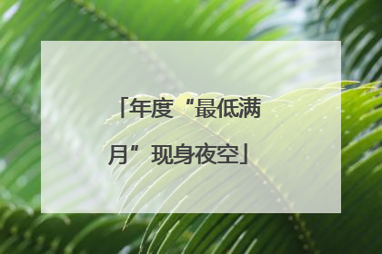 年度“最低满月”现身夜空
