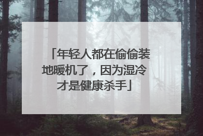 年轻人都在偷偷装地暖机了，因为湿冷才是健康杀手