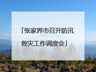 张家界市召开防汛救灾工作调度会