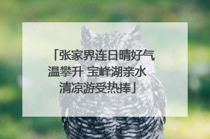 张家界连日晴好气温攀升 宝峰湖亲水清凉游受热捧