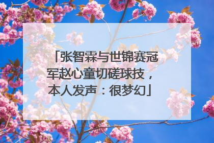 张智霖与世锦赛冠军赵心童切磋球技，本人发声：很梦幻