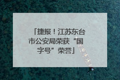 捷报！江苏东台市公安局荣获“国字号”荣誉