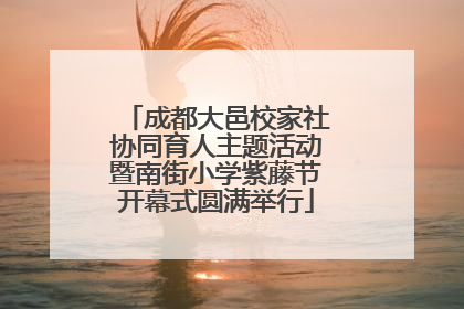 成都大邑校家社协同育人主题活动暨南街小学紫藤节开幕式圆满举行