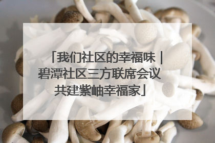我们社区的幸福味｜碧潭社区三方联席会议共建紫岫幸福家