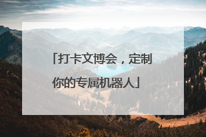 打卡文博会，定制你的专属机器人
