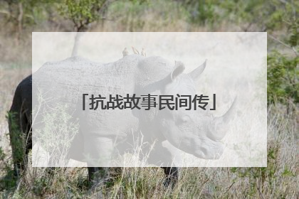抗战故事民间传
