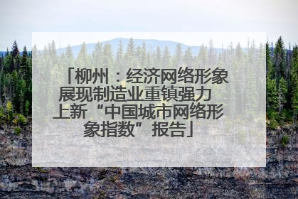 柳州：经济网络形象展现制造业重镇强力 上新“中国城市网络形象指数”报告