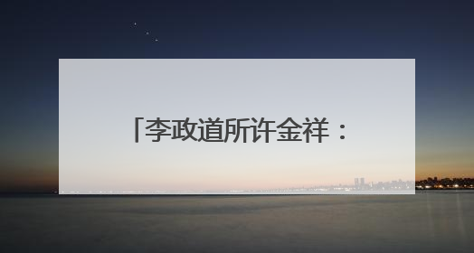 李政道所许金祥：科研是马拉松，上海有适合的跑道｜扎根上海，从0到1