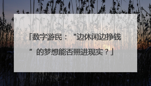 数字游民：“边休闲边挣钱”的梦想能否照进现实？