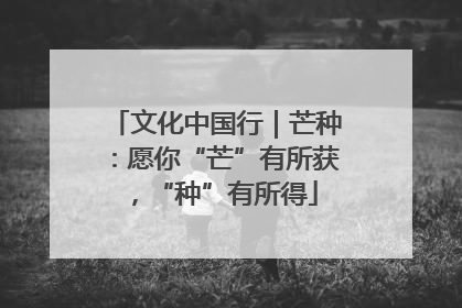 文化中国行｜芒种：愿你“芒”有所获，“种”有所得