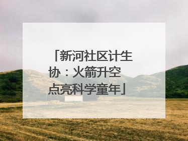新河社区计生协：火箭升空 点亮科学童年