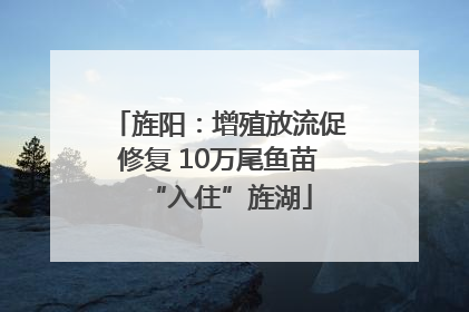 旌阳：增殖放流促修复 10万尾鱼苗“入住”旌湖