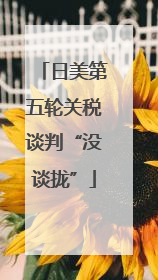 日美第五轮关税谈判“没谈拢”