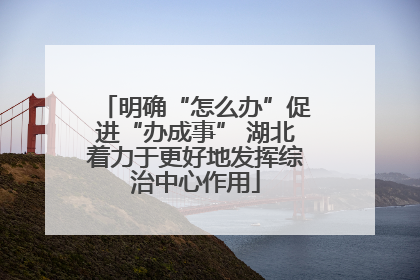 明确“怎么办”促进“办成事” 湖北着力于更好地发挥综治中心作用