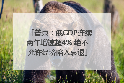 普京：俄GDP连续两年增速超4% 绝不允许经济陷入衰退