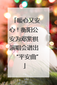 暖心又安心！衡阳公安为邓紫棋演唱会谱出“平安曲”