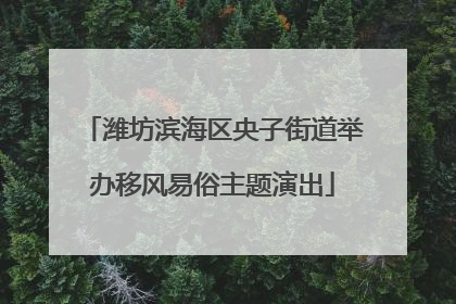 潍坊滨海区央子街道举办移风易俗主题演出