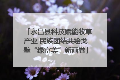 永昌县科技赋能牧草产业 民族团结共绘戈壁“绿富美”新画卷