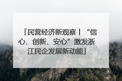 民营经济新观察丨“信心、创新、安心”激发浙江民企发展新动能