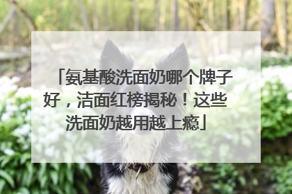 氨基酸洗面奶哪个牌子好，洁面红榜揭秘！这些洗面奶越用越上瘾