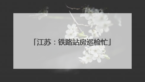 江苏：铁路站房巡检忙