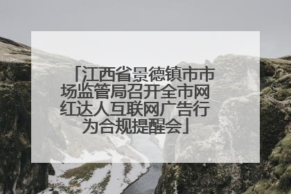 江西省景德镇市市场监管局召开全市网红达人互联网广告行为合规提醒会
