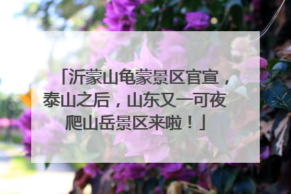 沂蒙山龟蒙景区官宣，泰山之后，山东又一可夜爬山岳景区来啦！