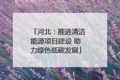 河北：推进清洁能源项目建设 助力绿色低碳发展