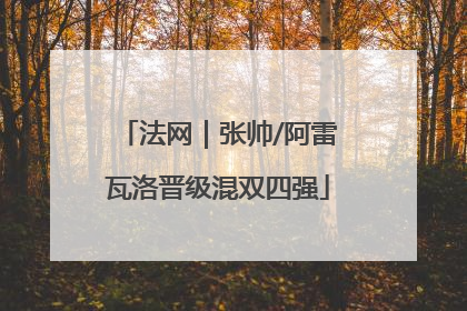 法网｜张帅/阿雷瓦洛晋级混双四强