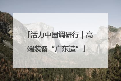 活力中国调研行｜高端装备“广东造”