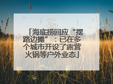 海底捞回应“摆路边摊”：已在多个城市开设了露营火锅等户外业态