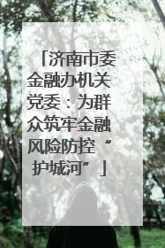 济南市委金融办机关党委：为群众筑牢金融风险防控“护城河”