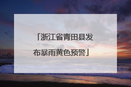 浙江省青田县发布暴雨黄色预警