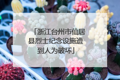 浙江台州市仙居县烈士纪念设施遭到人为破坏