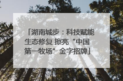 湖南城步：科技赋能生态修复 擦亮“中国第一牧场”金字招牌