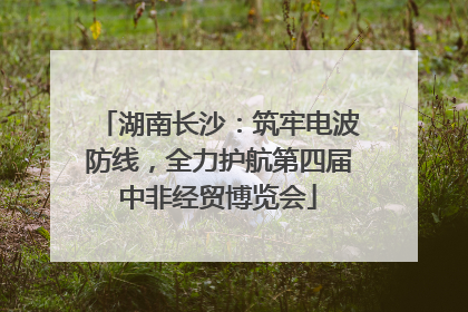 湖南长沙：筑牢电波防线，全力护航第四届中非经贸博览会
