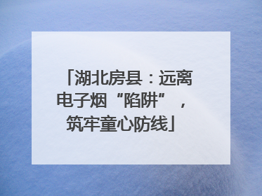 湖北房县：远离电子烟“陷阱”，筑牢童心防线