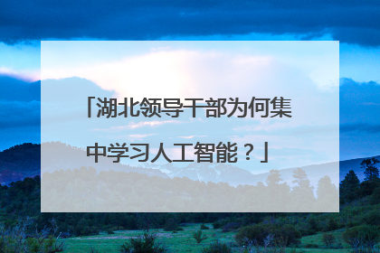 湖北领导干部为何集中学习人工智能？