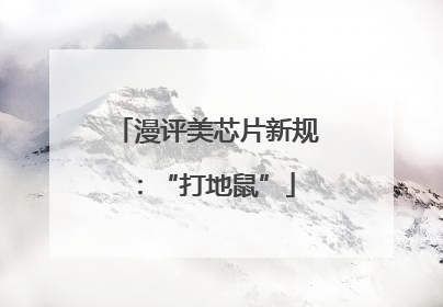 漫评美芯片新规：“打地鼠”