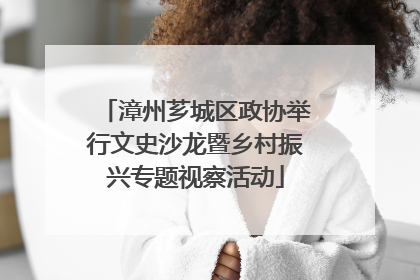 漳州芗城区政协举行文史沙龙暨乡村振兴专题视察活动