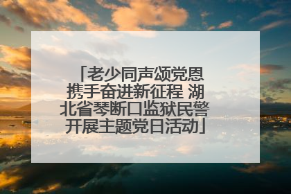 老少同声颂党恩 携手奋进新征程 湖北省琴断口监狱民警开展主题党日活动