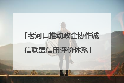 老河口推动政企协作诚信联盟信用评价体系