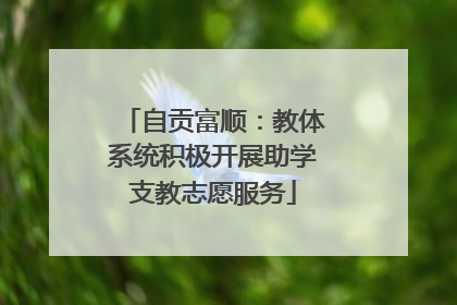自贡富顺：教体系统积极开展助学支教志愿服务